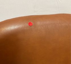 Open Box: Carson Swivel Desk Chair - Vegan Leather Chestnut, Black Base