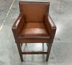 Open Box: Classic Leather Bar Stool (30") - Burnished Saddle, Espresso