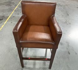 Open Box: Classic Leather Bar Stool (30") - Burnished Saddle, Espresso