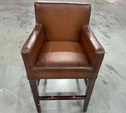 Open Box: Classic Leather Bar Stool (30") - Burnished Saddle, Espresso