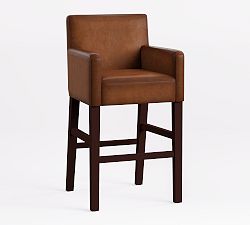 Open Box: Classic Leather Bar Stool (30") - Burnished Saddle, Espresso