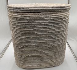 Open Box: Coil Double Hamper - Whitewash