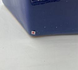 Open Box: Croft Ceramic Outdoor Side Table, Large (21"H) - Cobalt Blue