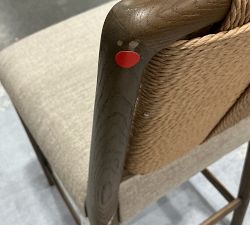 Open Box: Eaton Upholstered Counter Stool (27") - Alcala Wheat, Tan Oak