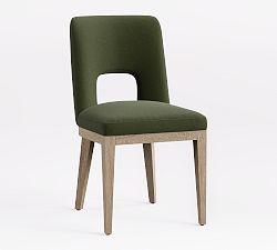 Open Box: Layton Open Back Dining Chair - Performance Everydayvelvet™ Fern, Seadrift