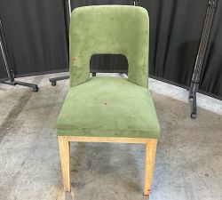 Open Box: Layton Open Back Dining Chair - Performance Everydayvelvet™ Fern, Seadrift