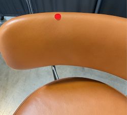 Open Box: Maison Leather Counter Stool (24") - Statesville Caramel, Antique Bronze