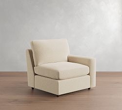 Open Box: Pearce Modern Square Arm Right Armchair - Performance Boucle Oatmeal