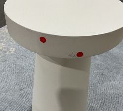 Open Box: Pomona Concrete Round Outdoor Side Table (12") - White