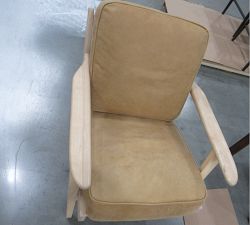Open Box: Raylan Leather Chair - Keystone Sandstone, Light Ash