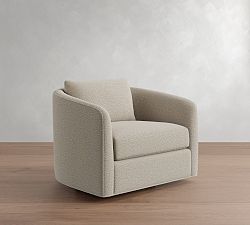 Open Box: Remmy Swivel Chair (39") - Performance Boucle Pebble