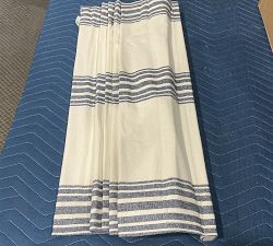 Open Box: Riviera Striped Roman Blackout Shade (26"W x 64"L) - Navy