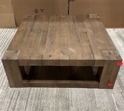 Open Box: Rockport Square Reclaimed Wood Coffee Table (44") - Cocoa Brown