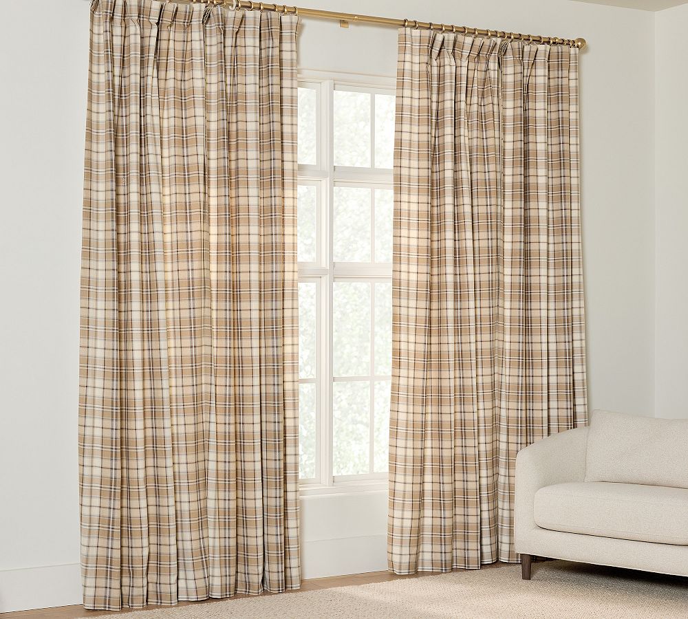 Cedrick Plaid Curtain - Set of 2 by Pottery Barn
