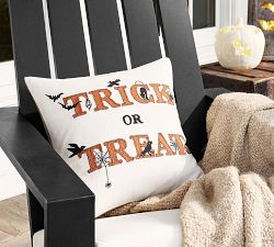 Trick or Treat Embroidered Pillow Cover