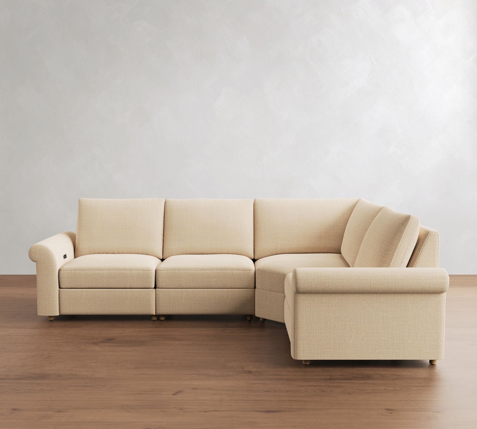 Westwood Roll Arm Reversible Power Reclining Sectional (122")