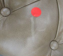 Open Box: Edgewood Leather Swivel Chair without Nailheads - Legacy Taupe, Seadrift
