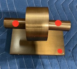 Open Box: Frances Alabaster Double Tube Sconce (22") - Tumbled Brass