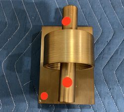 Open Box: Frances Alabaster Double Tube Sconce (22") - Tumbled Brass