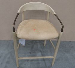 Open Box: Laguna Leather Metal Counter Stool (24") - Keystone Sandstone, Seadrift, Bronze
