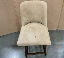 Open Box: Layton Leather Swivel Counter Stool (25.5") - Nubuck Wheat, Vintage Amber