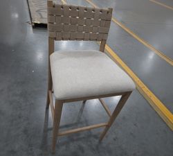 Open Box: Skylar Bar Stool (30") - Rustic Linen Parchment Nubuck Sand, Seadrift