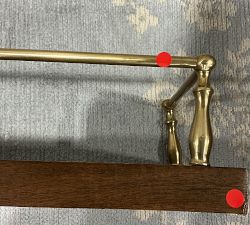 Open Box: Summerville Reversible Rail Ledge (60") - Antique Brown/ Brass