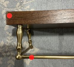 Open Box: Summerville Reversible Rail Ledge (60") - Antique Brown/ Brass