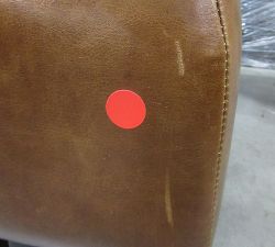 Open Box: Turner Leather Grand Ottoman - Statesville Molasses, Dark Walnut