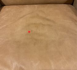Open Box: Tyler Square Arm Leather Manual Tall Recliner with Nailheads (41") - Keystone Sandstone, Seadrift