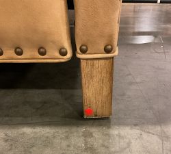 Open Box: Tyler Square Arm Leather Manual Tall Recliner with Nailheads (41") - Keystone Sandstone, Seadrift