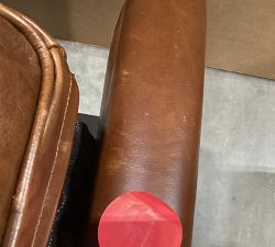 Open Box: Tyler Square Arm Leather Manual Tall Recliner without Nailheads (41") - Statesville Molasses, Espresso