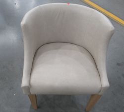 Open Box: Varni Leather Side Dining Chair - Statesville Pebble, Seadrift Legs