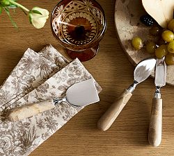 Fossil Marble Cheese Knives - Set of 3