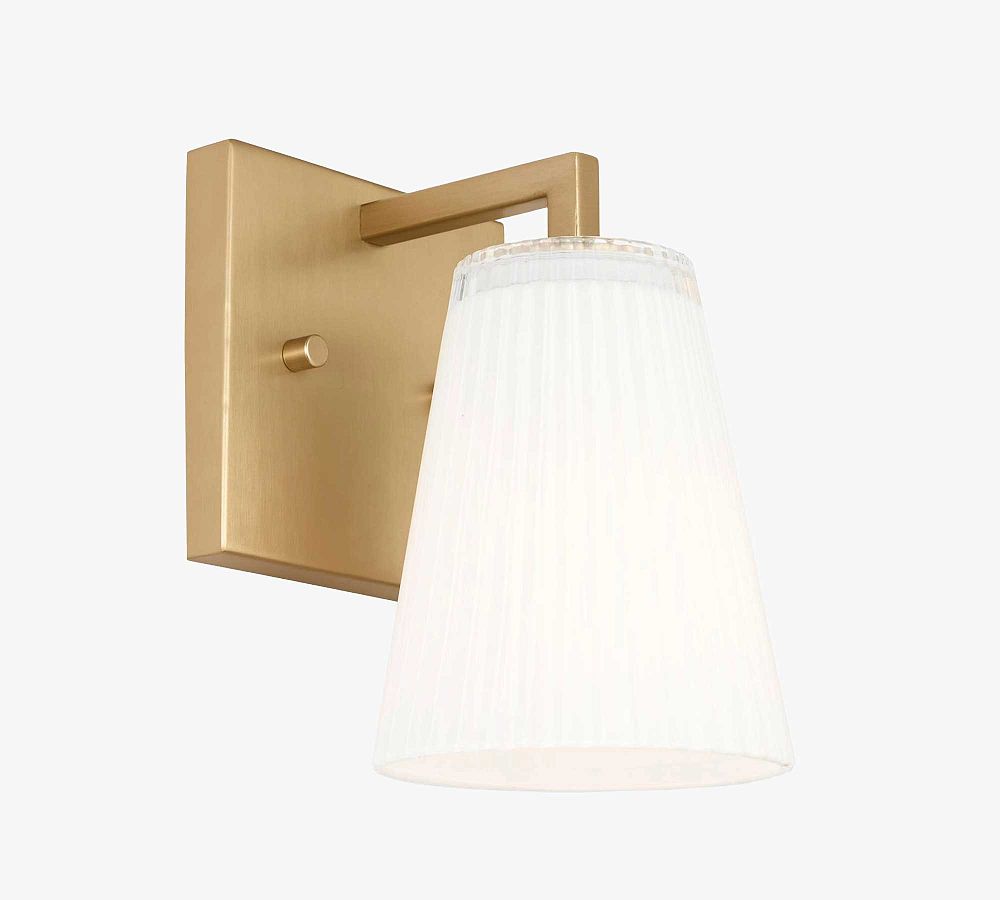 Wilbert Fluted Glass Single Sconce (7") by Pottery Barn