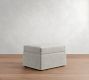 Cameron Modern Square Arm Slipcovered Ottoman