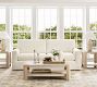PB Comfort Modern Square Arm Slipcovered Sofa (62"-118")
