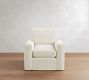 Pearce Square Arm Deep Seat Slipcovered Swivel Chair