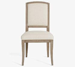 Open Box: Adrian Dining Chair - Basketweave Slub Oatmeal, Gray Wash Leg