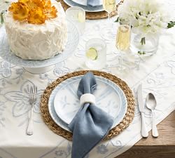 Chambray Tile Stoneware Salad Plates - Set of 4
