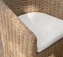 Huntington Wicker Slope Arm Swivel Outdoor Dining Armchair