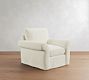 Pearce Roll Arm Deep Seat Slipcovered Swivel Chair