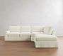 Pearce Square Arm Deep Seat Slipcovered 3-Piece Bumper Sectional (123")