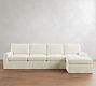 Pearce Square Arm Deep Seat Slipcovered Chaise Sectional (101"&ndash;141")