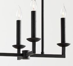 Remington Iron Linear Lantern Chandelier (42")
