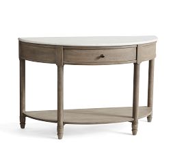 Alexandra Demilune Marble Console Table (48")