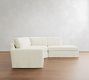 Pearce Square Arm Deep Seat Slipcovered 3-Piece Bumper Sectional (123")