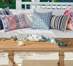 Classic Striped Handwoven Outdoor Lumbar Pillow