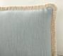 Sunbrella® Solid Fringe Outdoor Lumbar Pillow