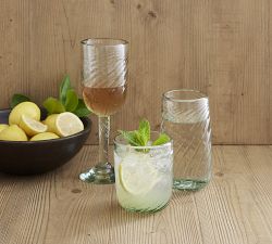 Twist Recycled Glass Drinking Glasses - Set of 4
